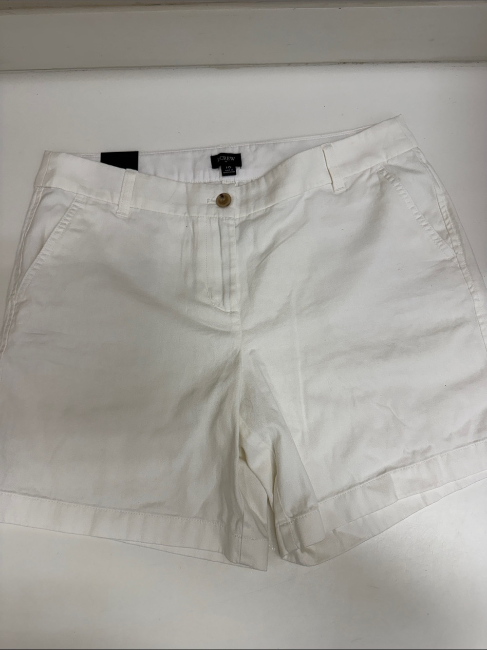 J. Crew Women's White Chino Bermuda Shorts-NWT